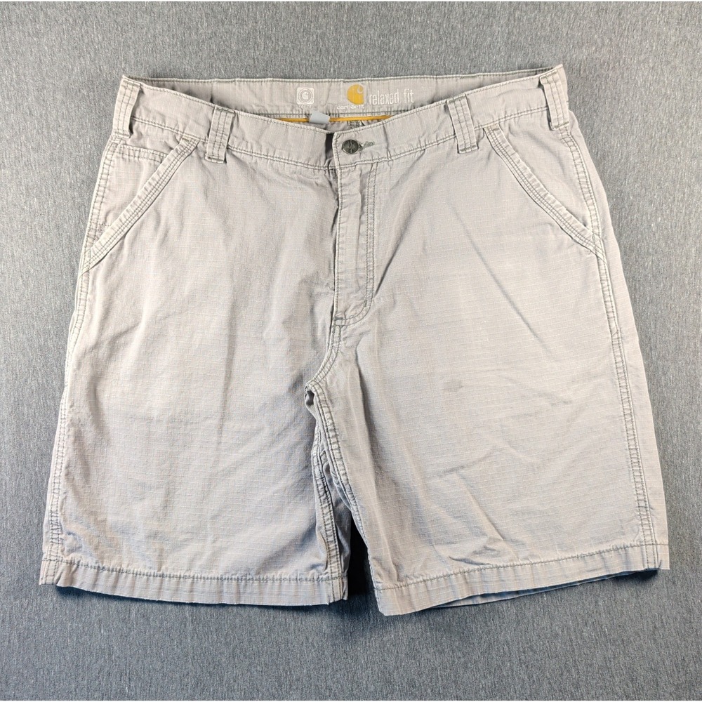 Carhartt Mens 38 Gray Shorts Relaxed Fit Flat Front Workwear 103021 066 Gorpcore